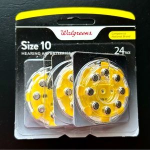 NEW Rayovac Size 10 Zinc Air Hearing Aid Batteries 24 pk